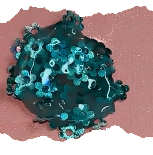 Teal Treasure Floral Acrylic