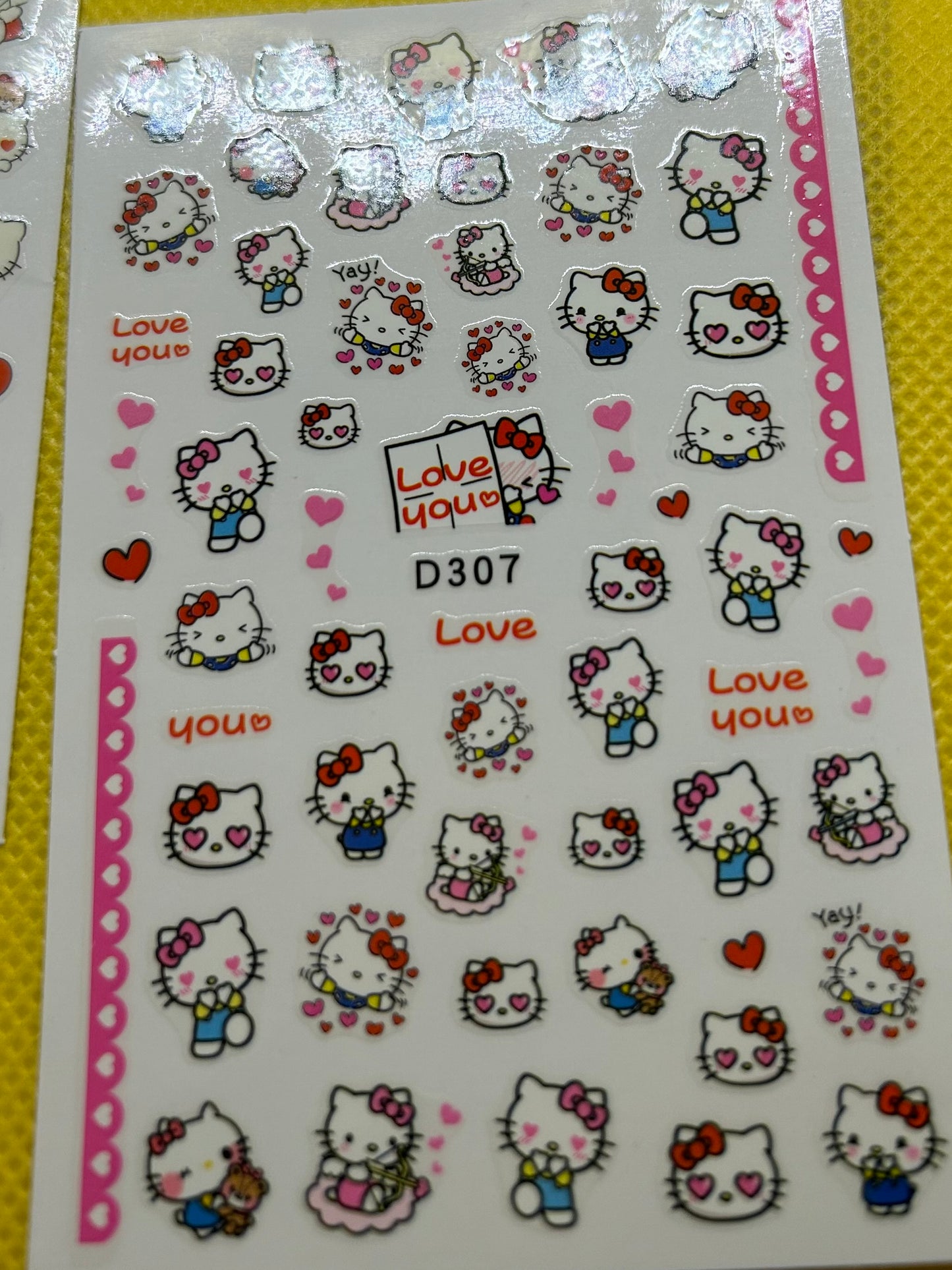 Love You Kitty Stickers