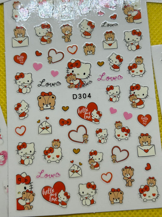 Whole Hearts Kitty Stickers