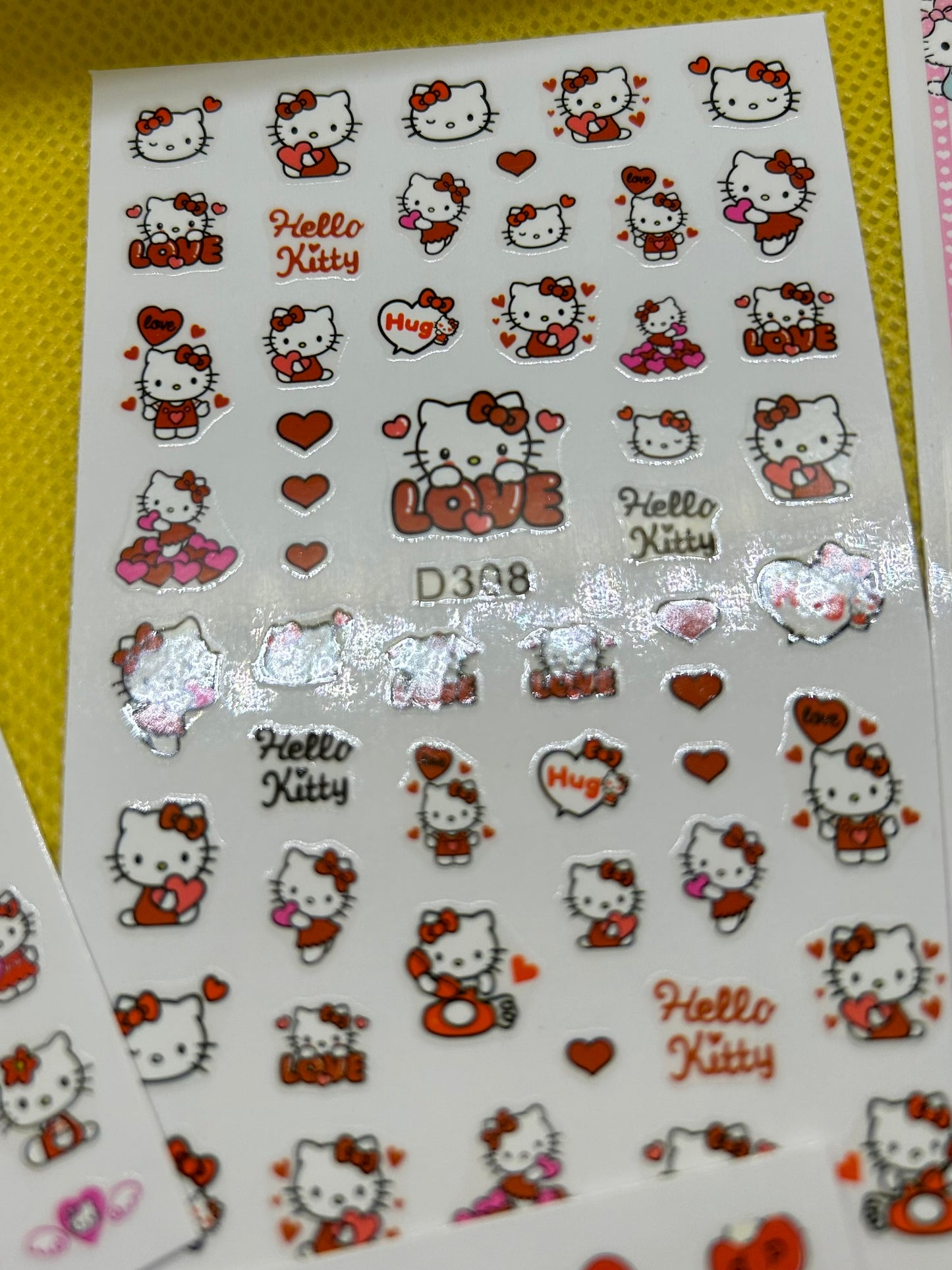 Hearts On Hearts Kitty Stickers