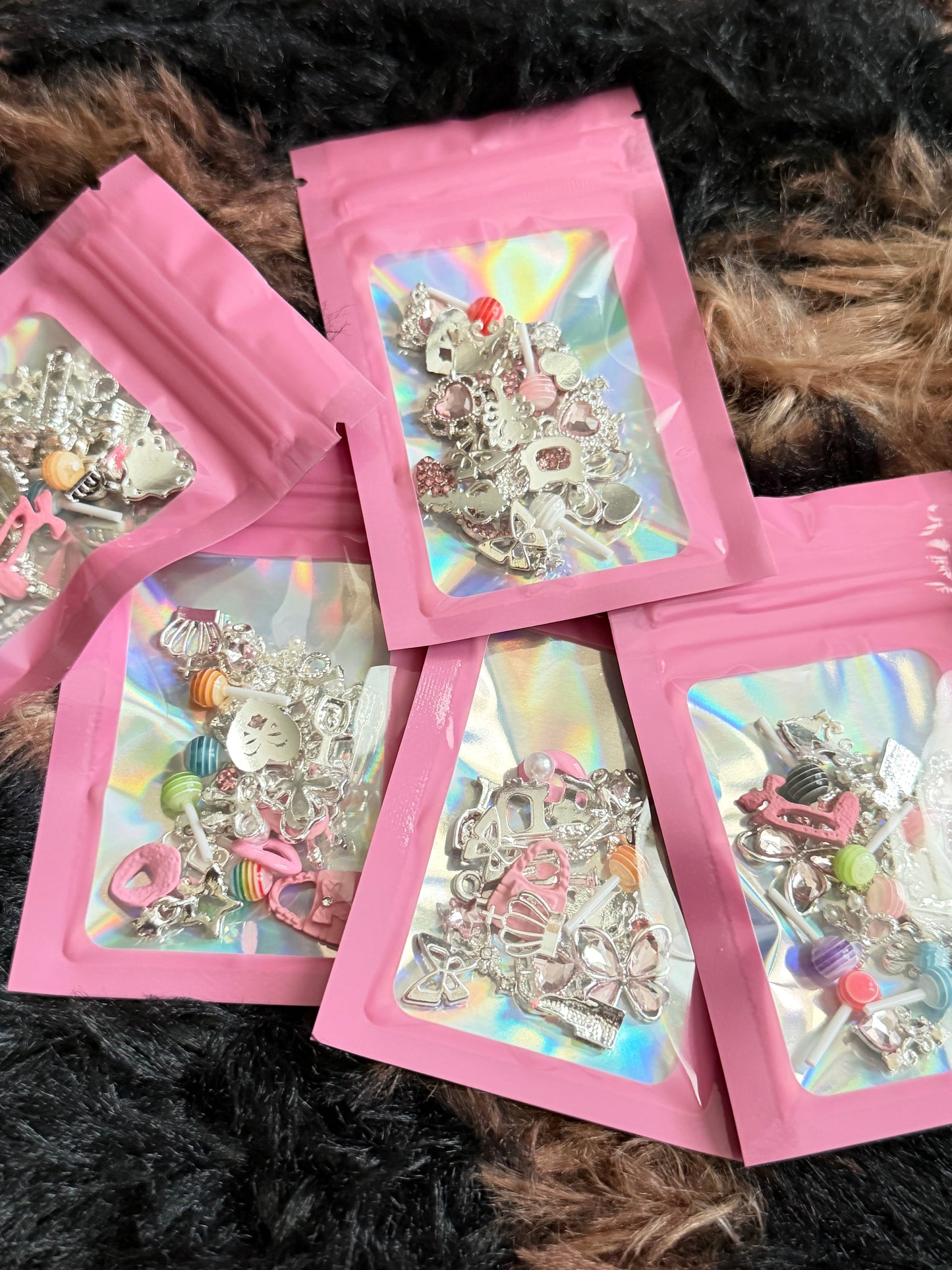 Silver Baddie Charm Bag