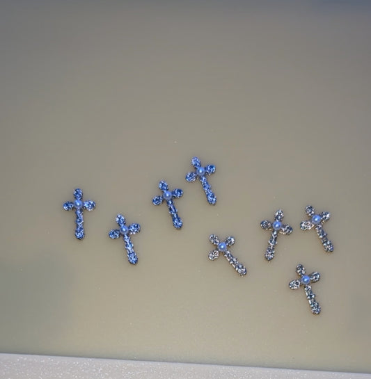 Pearlescent Cross Charm