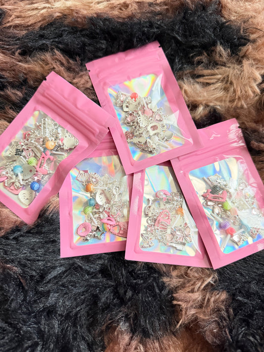 Silver Baddie Charm Bag